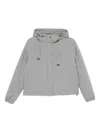 Herno Hooded Drawstring Jacket In Gray