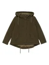 Herno Hooded Drawstring Jacket In Green