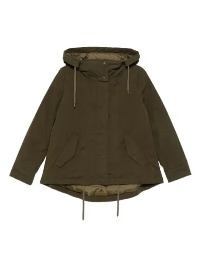 Herno Hooded Drawstring Jacket In Green