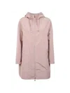 Herno Hooded Drawstring Jacket In Pink