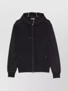 Herno Hooded Drawstring Jackets With Ribbed Finish In Black