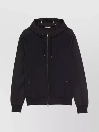 HERNO HOODED DRAWSTRING JACKETS WITH RIBBED FINISH