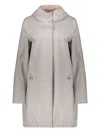 Herno Hooded Drawstring Parka In Gray
