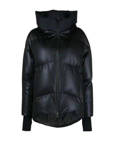 Herno Hooded Feather-down Coat In Blue