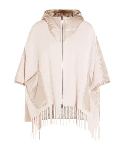 HERNO HERNO HOODED FRINGED COAT
