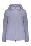 Herno Hooded Full-zip Down Jacket In Lilac