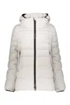 Herno Hooded Full-zip Down Jacket In Neutral