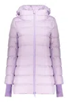 Herno Hooded Full-zip Down Jacket In Pink