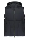 Herno Hooded Full-zip Down Vest In Black