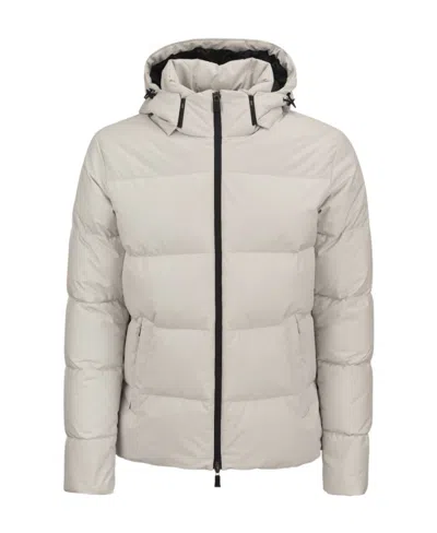 Herno Hooded Goose Down Jacket In White