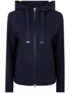 Herno Zip-up Hooded Jacket In Blue