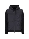 Herno Blue Jacket With Zip-up Front In Black