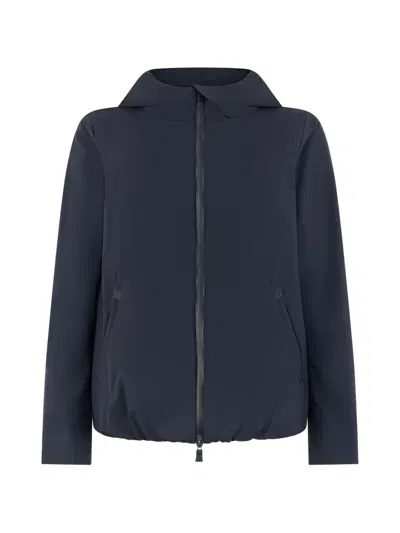 Herno Hooded Jacket In Blue