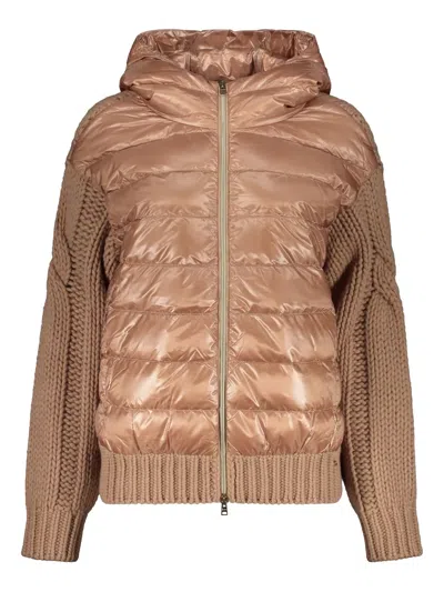 Herno Hooded Jacket In Bronze