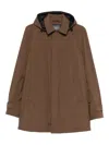 Herno Hooded Jacket In Brown