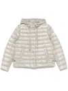 Herno Quilted Jacket With Hood And Pockets In Grey