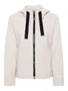 Herno Logo-plaque Hooded Jacket In Grey