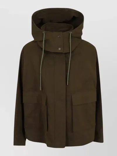 Herno Hooded Jacket Long Sleeves Flap Pockets