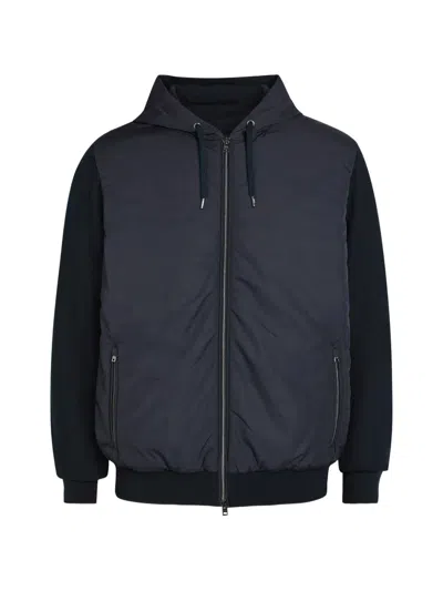 Herno Hooded Jacket In Blue