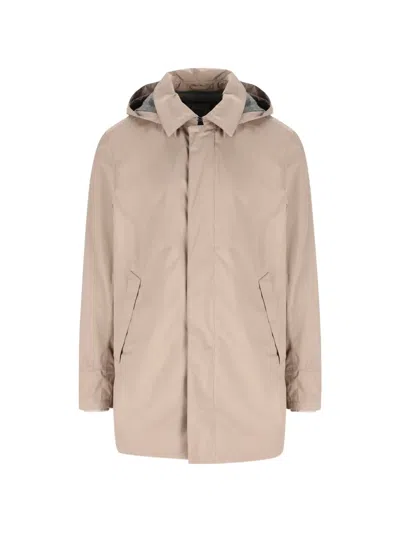 Herno Hooded Jacket In Neutral