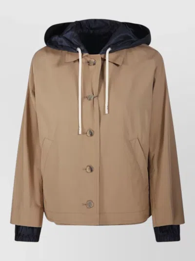 HERNO HOODED JACKET TWO TONE DESIGN