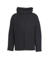 Herno Hooded Jacket With Adjustable Hood And Smooth Texture In Black