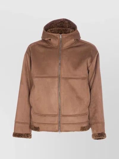 HERNO HOODED JACKET WITH FRONT POCKETS AND SLEEVES