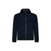 Herno Blue Elastane Shell Jacket In Blue