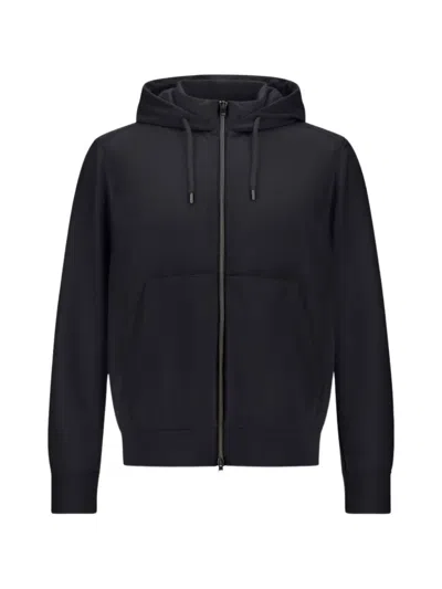 Herno Hooded Lightweight Jacket In Black