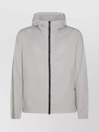 Herno Hooded Lightweight Long Sleeves In Weiss