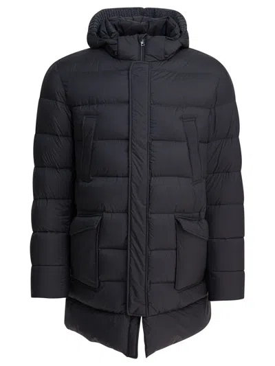 HERNO HERNO HOODED LONG DOWN JACKET