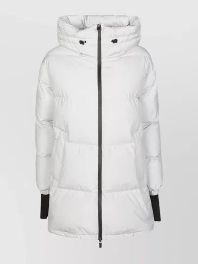 Herno Long Down Jacket In Gore-tex In In Grey