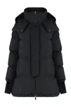Herno Hooded Nylon Down Jacket In Black