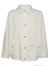 Herno Box Jacket With Patch Pockets And Collar In White