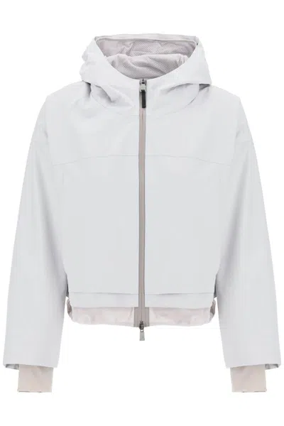 Herno Hooded Paclite Jacket In In Grey