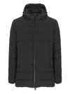 Herno Quilted Down Jacket With Adjustable Hood And Buttoned Pockets In Black