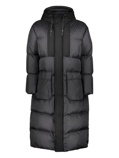 Herno Hooded Padded Coat In Black