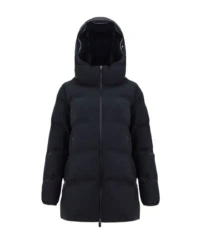 Herno Hooded Padded Coat In Black