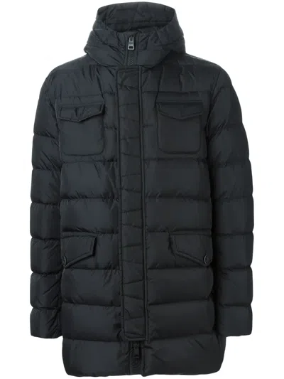 Herno Hooded Padded Coat In Black