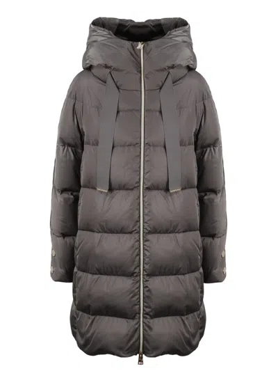 Herno Hooded Padded Coat In Black