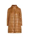 Herno Amelia Stand Collar Down Coat In Brown