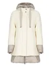 Herno High Neck Wool Padded Coat In Gray