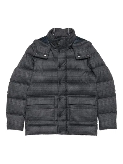 Herno Hooded Padded Coat In Gray