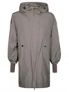 Herno Goretex Jacket Cuffs Waist Length Hood In Grigio