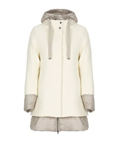 Herno Hooded Padded Coat In White