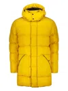 Herno Laminar Hooded Down Jacket In Yellow