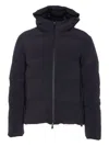 Herno Down Jacket With Hood And Quilted Pattern In Blue