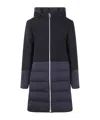 Herno Mix Fabric Medium Jacket In Black