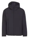 Herno Lightweight Hooded Down Jacket Pockets In Black