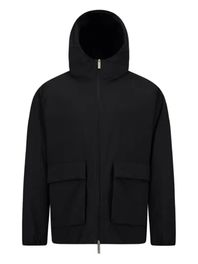 Herno Hooded Padded Jacket In Black